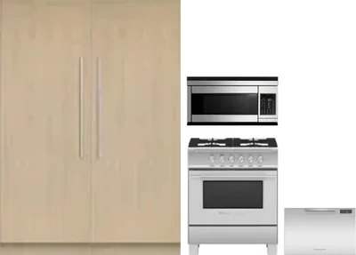 5 Piece Package Includes Refrigerator, Freezer, Range, Microwave And Dishwasher